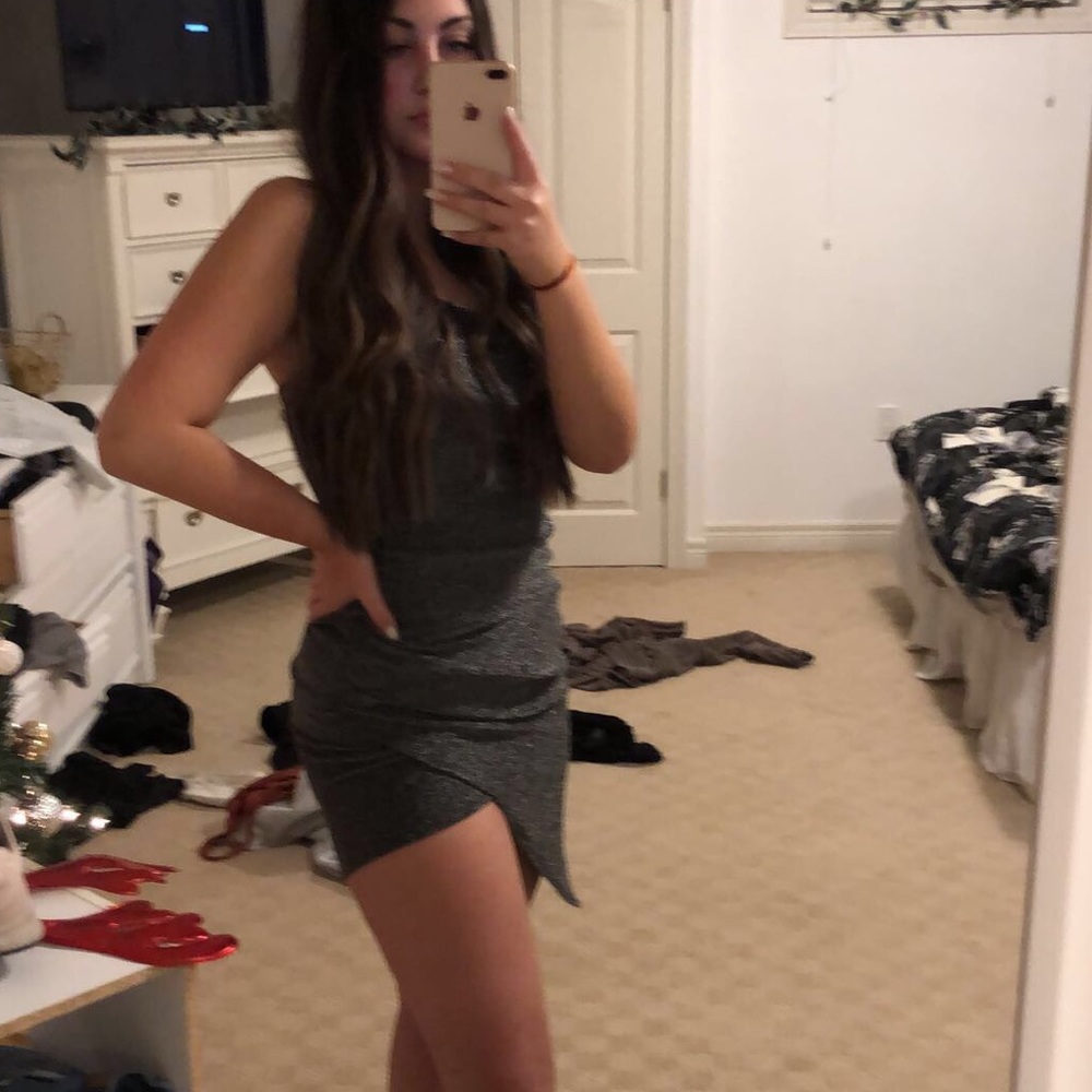 Silver Wrap Dress